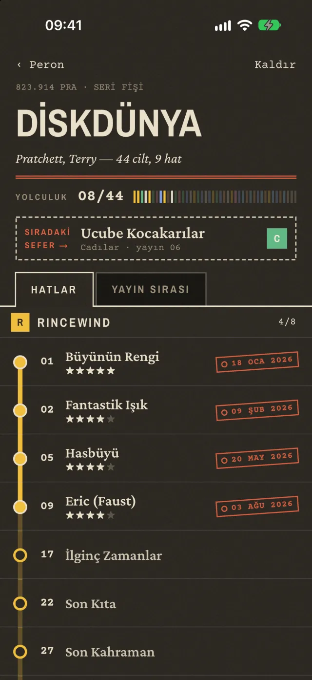 Seri fişi, hatlar, gece baskısı