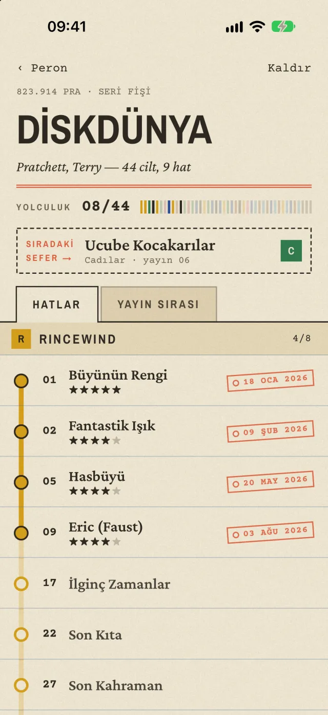 Seri fişi, hatlar